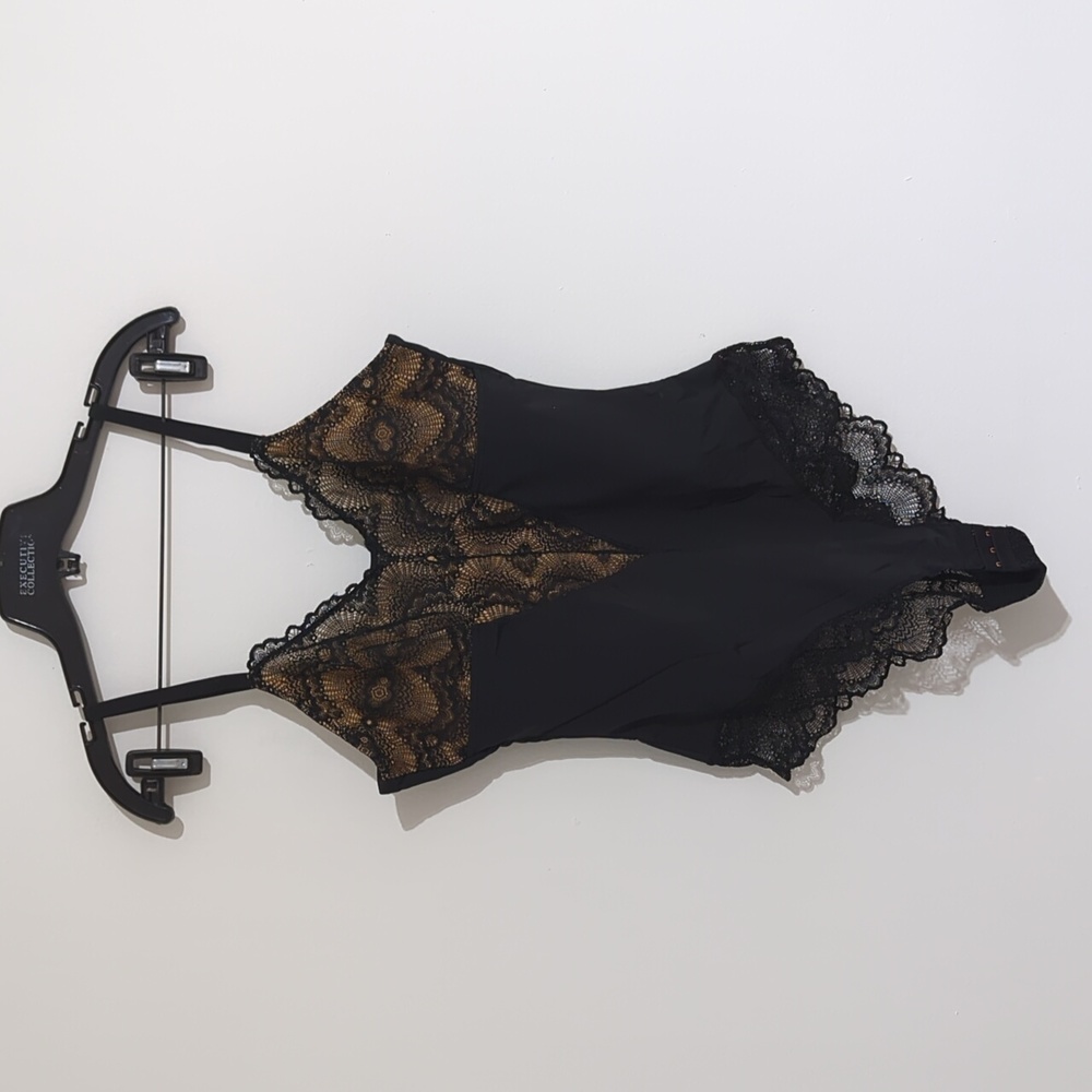 Pinsy Sculpting Bodysuit, Black Lace, XL